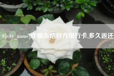 山西诈骗冻结对方银行卡,多久返还