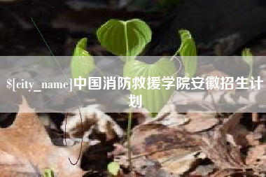 山西中国消防救援学院安徽招生计划