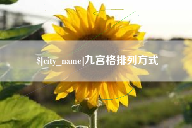 山西九宫格排列方式
