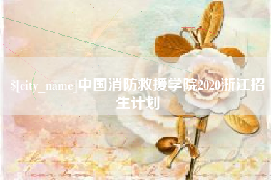 山西中国消防救援学院2020浙江招生计划