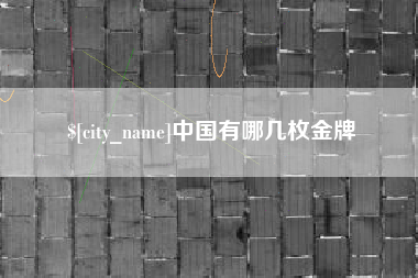 山西中国有哪几枚金牌