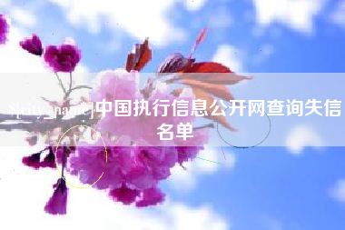 山西中国执行信息公开网查询失信名单