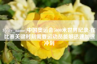 山西中国奥运会5000米世界纪录-在比赛关键时刻需要运动员能够迅速加速冲刺