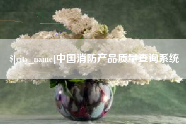 山西中国消防产品质量查询系统