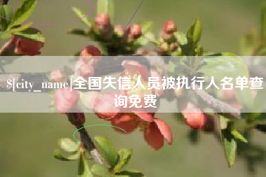 山西全国失信人员被执行人名单查询免费