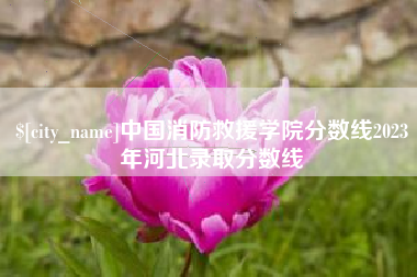山西中国消防救援学院分数线2023年河北录取分数线