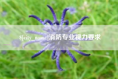 山西消防专业视力要求