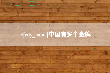 山西中国有多个金牌