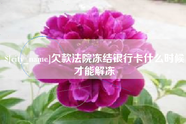 山西欠款法院冻结银行卡什么时候才能解冻