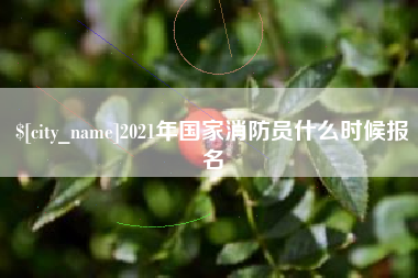 山西2021年国家消防员什么时候报名