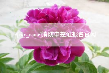 山西消防中控证报名官网