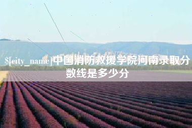 山西中国消防救援学院河南录取分数线是多少分