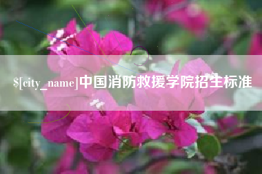 山西中国消防救援学院招生标准