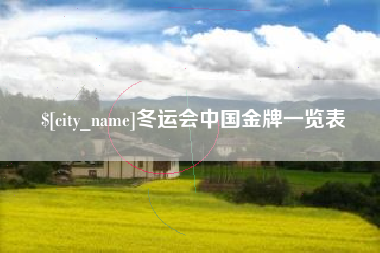 山西冬运会中国金牌一览表