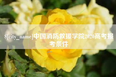 山西中国消防救援学院2020高考报考条件