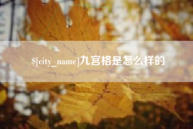 山西九宫格是怎么样的