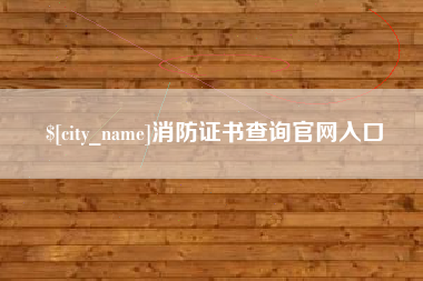 山西消防证书查询官网入口