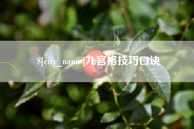 山西九宫格技巧口诀